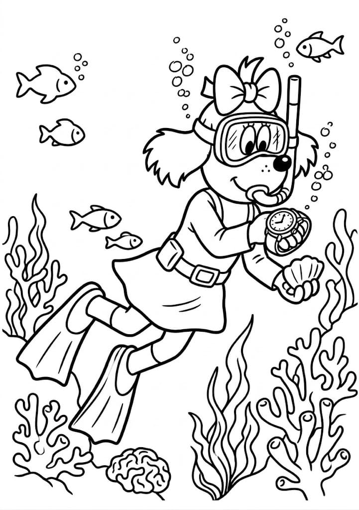 Nakreslete Fifinka zdarma pro děti omalovánka