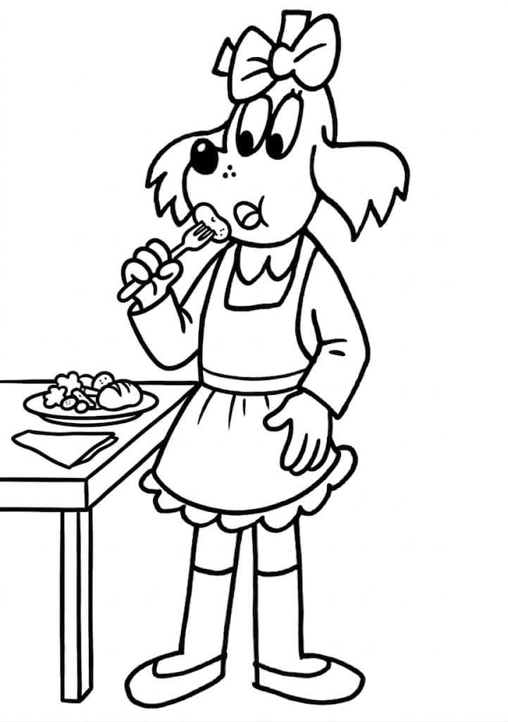 Nakreslete Fifinka zdarma snadný tisknutelné omalovánka