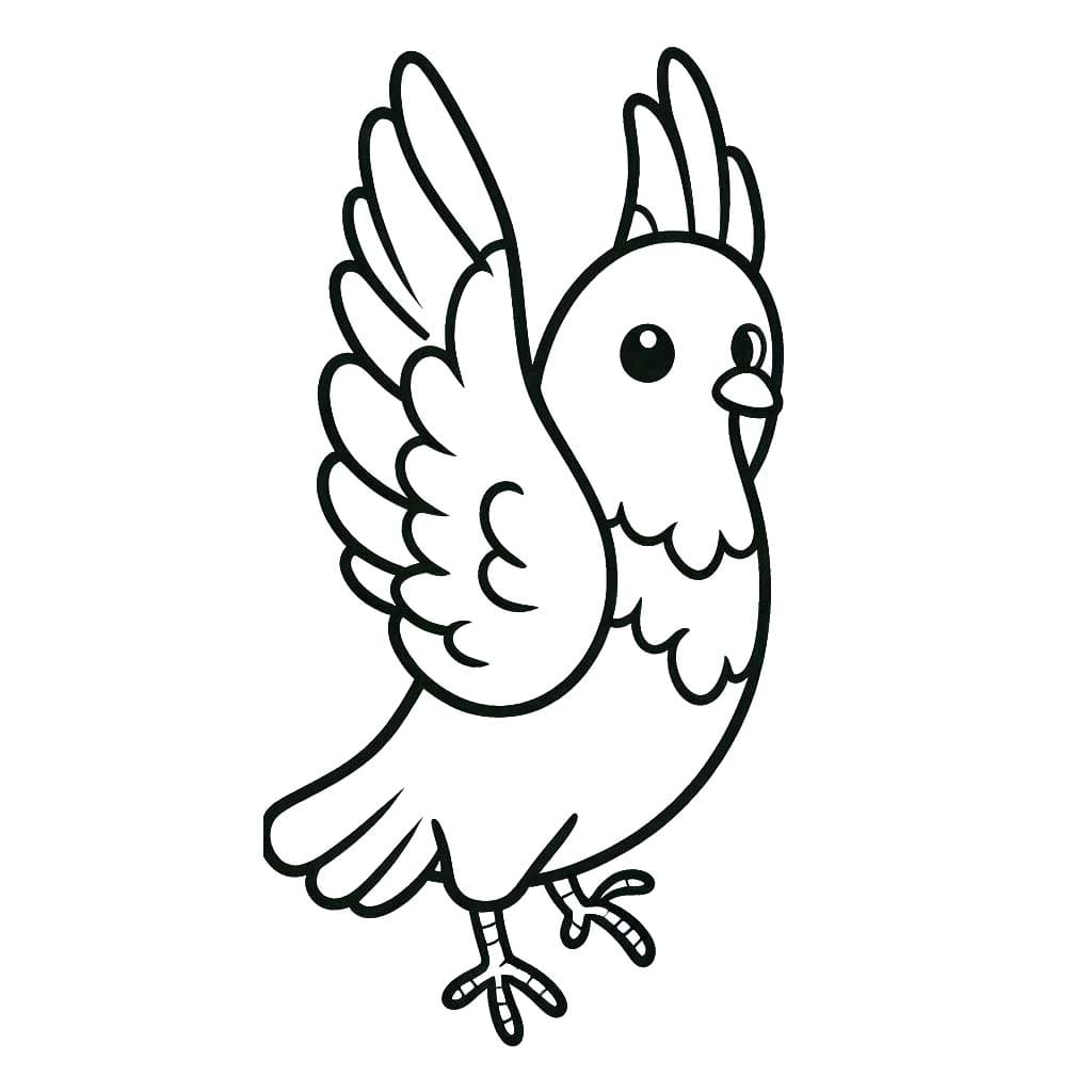 Nakreslete Holub zdarma prostý tisknutelné omalovánka