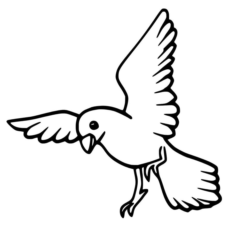 Nakreslete Holub zdarma snadný omalovánka
