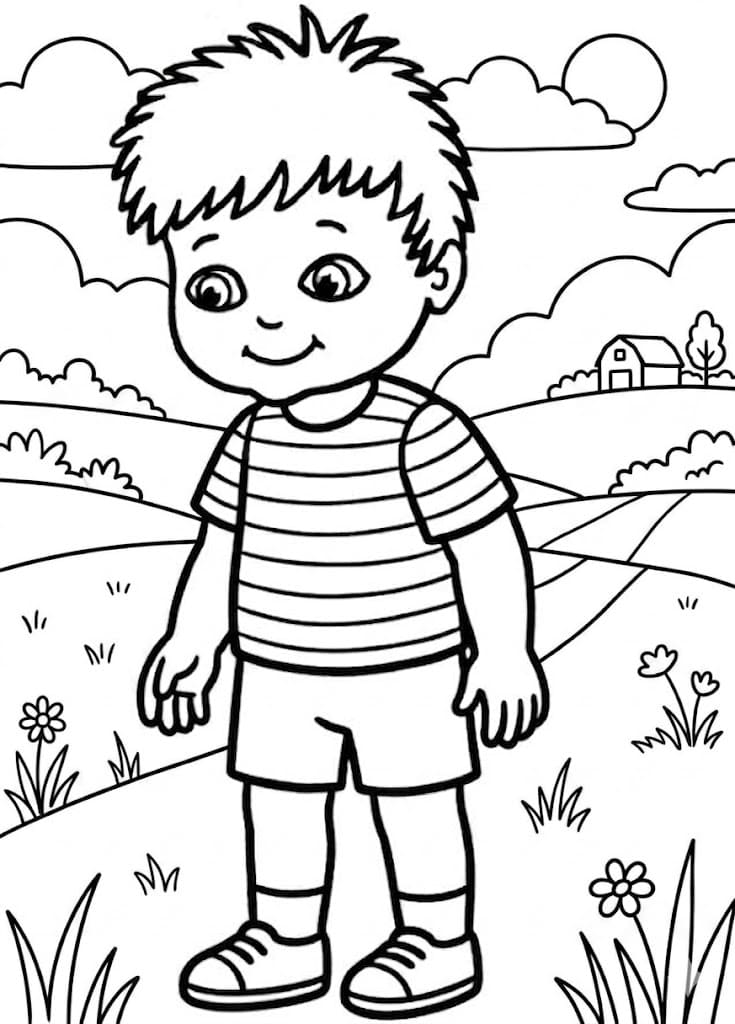 Nakreslete Honzíkova Cesta tisknutelné pro děti omalovánka