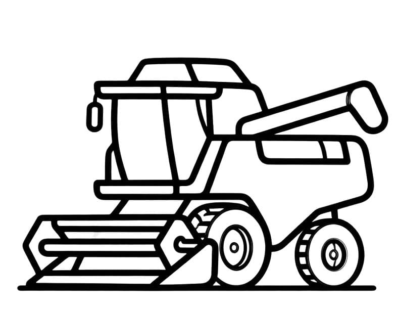 Nakreslete Kombajn k vytisknutí zdarma omalovánka