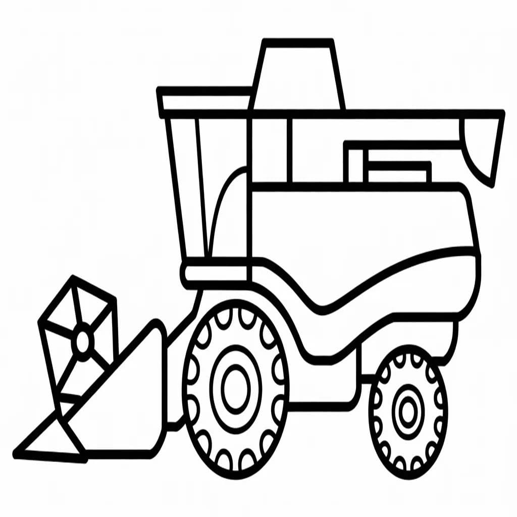 Nakreslete Kombajn k vytisknutí omalovánka