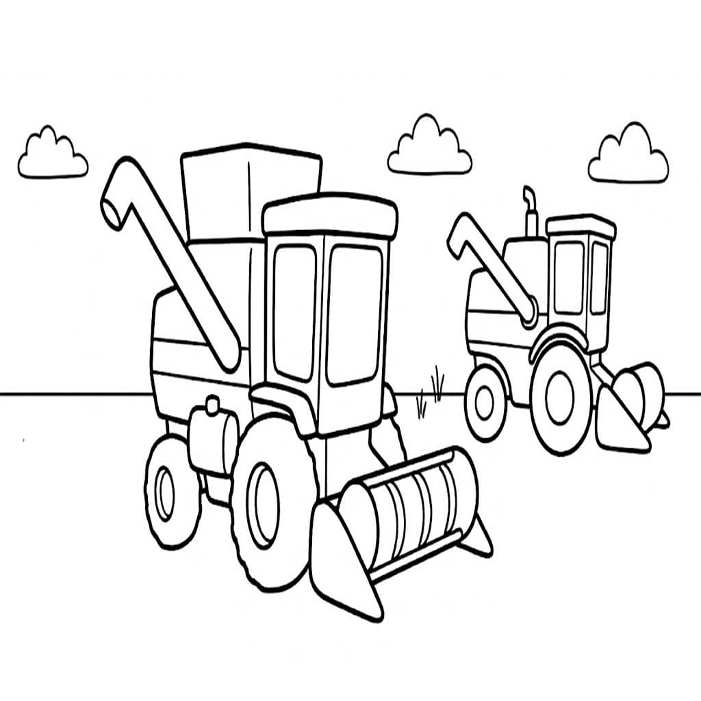 Nakreslete Kombajn prostý omalovánka