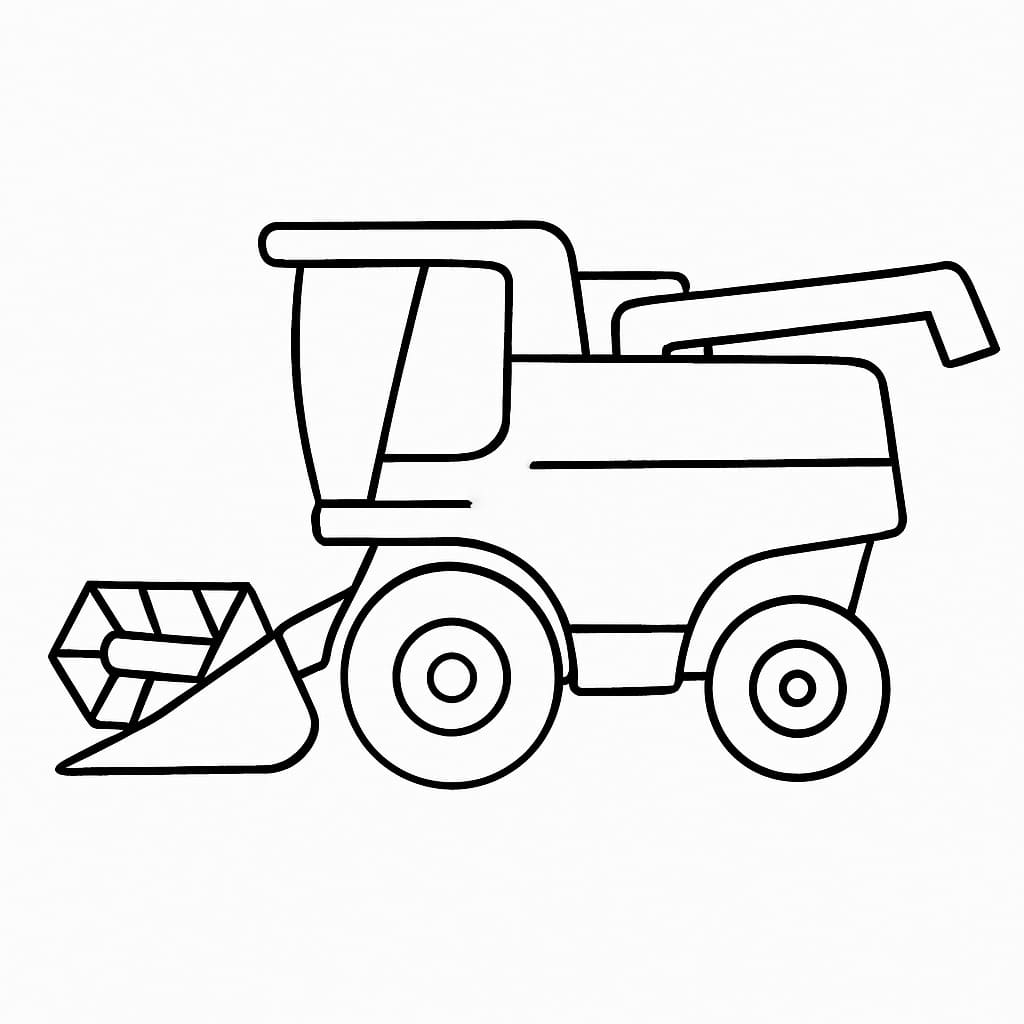 Nakreslete Kombajn snadný omalovánka