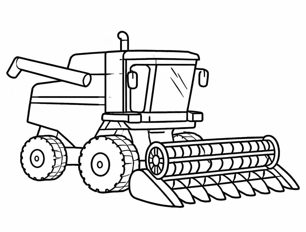 Nakreslete Kombajn tisknutelné omalovánka