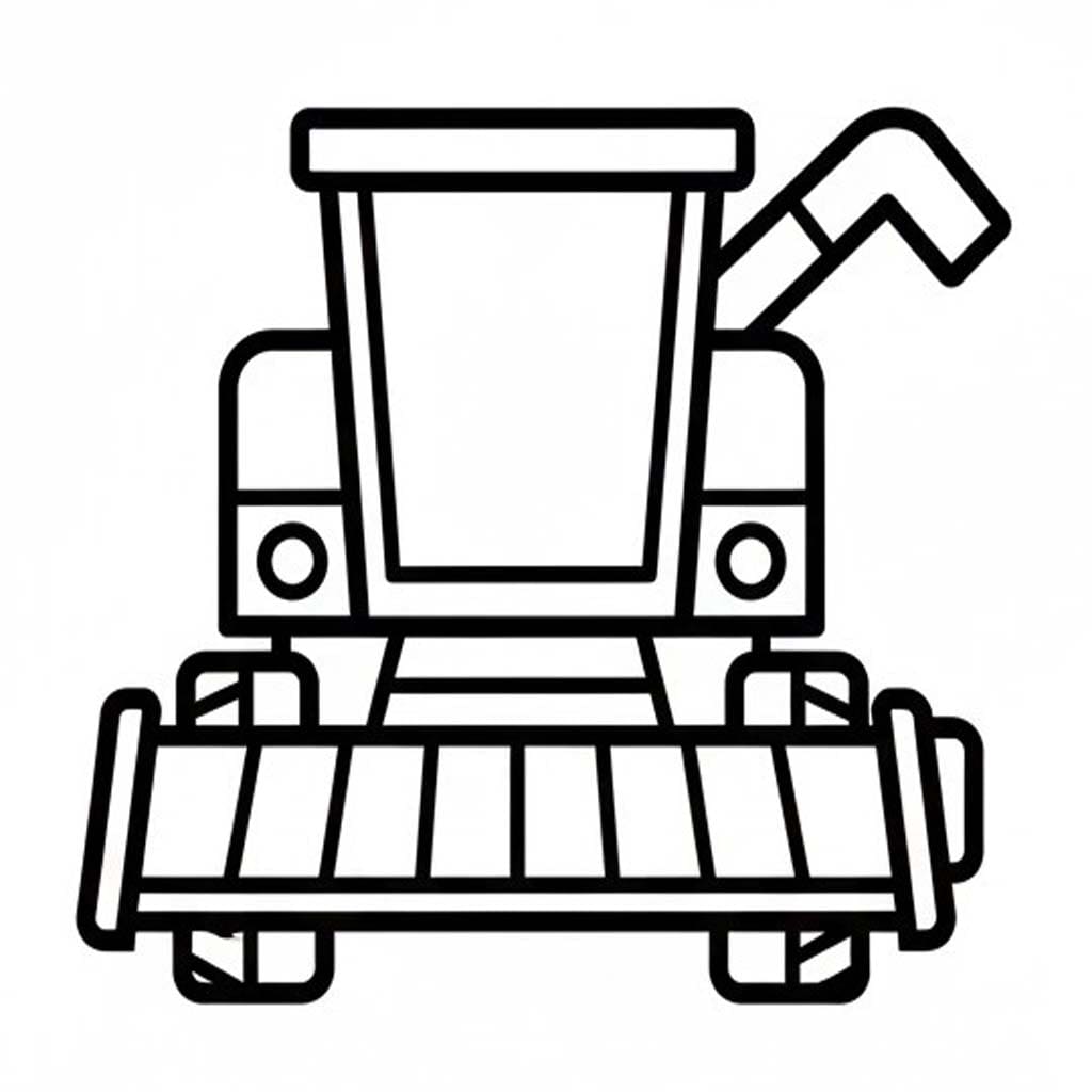 Nakreslete Kombajn zdarma prostý omalovánka