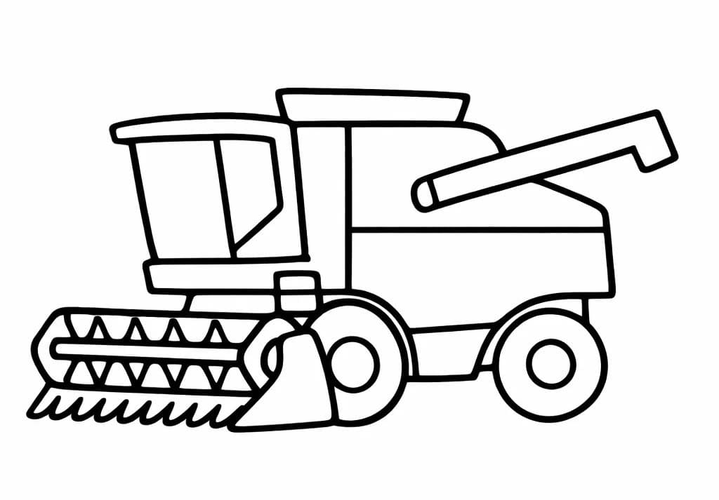 Nakreslete Kombajn zdarma základní tisknutelné omalovánka