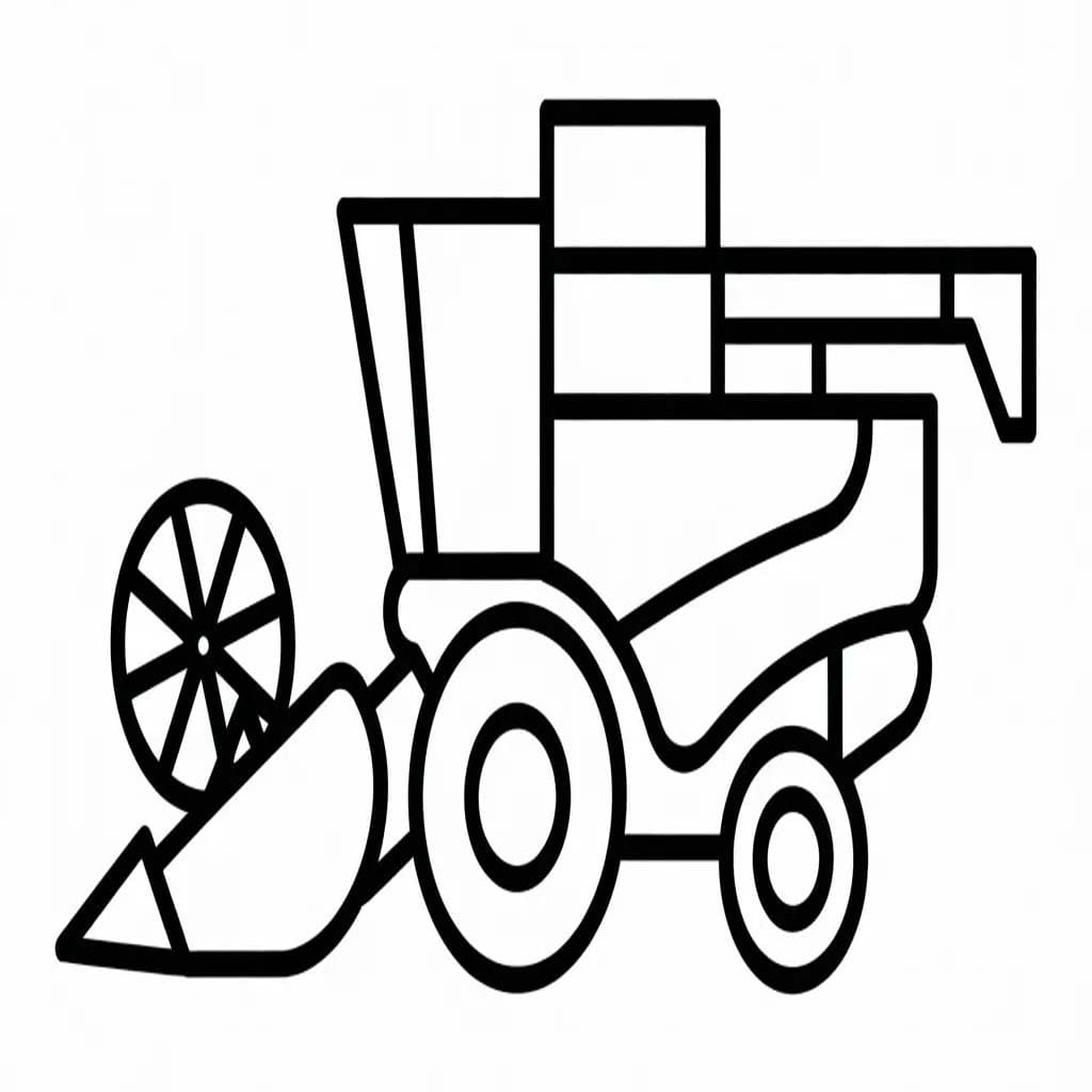 Nakreslete Kombajn zdarma základní omalovánka