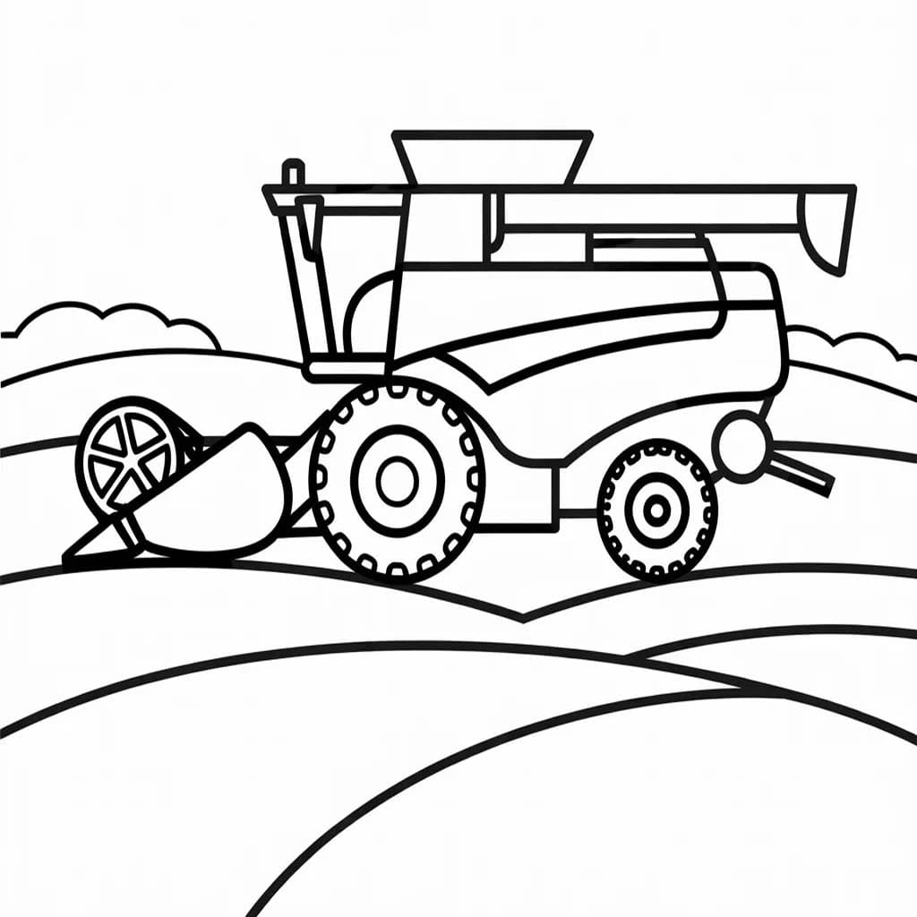 Nakreslete Kombajn zdarma omalovánka