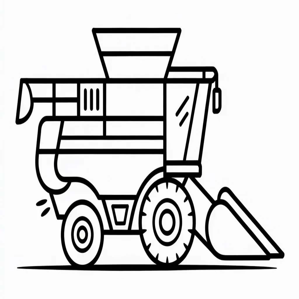 Nakreslete Kombajn omalovánka