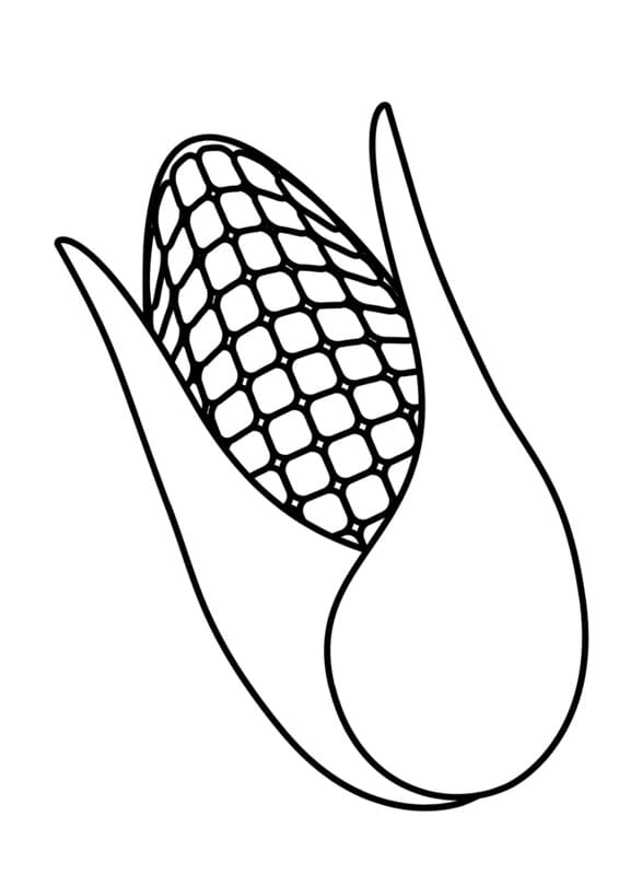 Nakreslete Kukuřice tisknutelné pro děti omalovánka