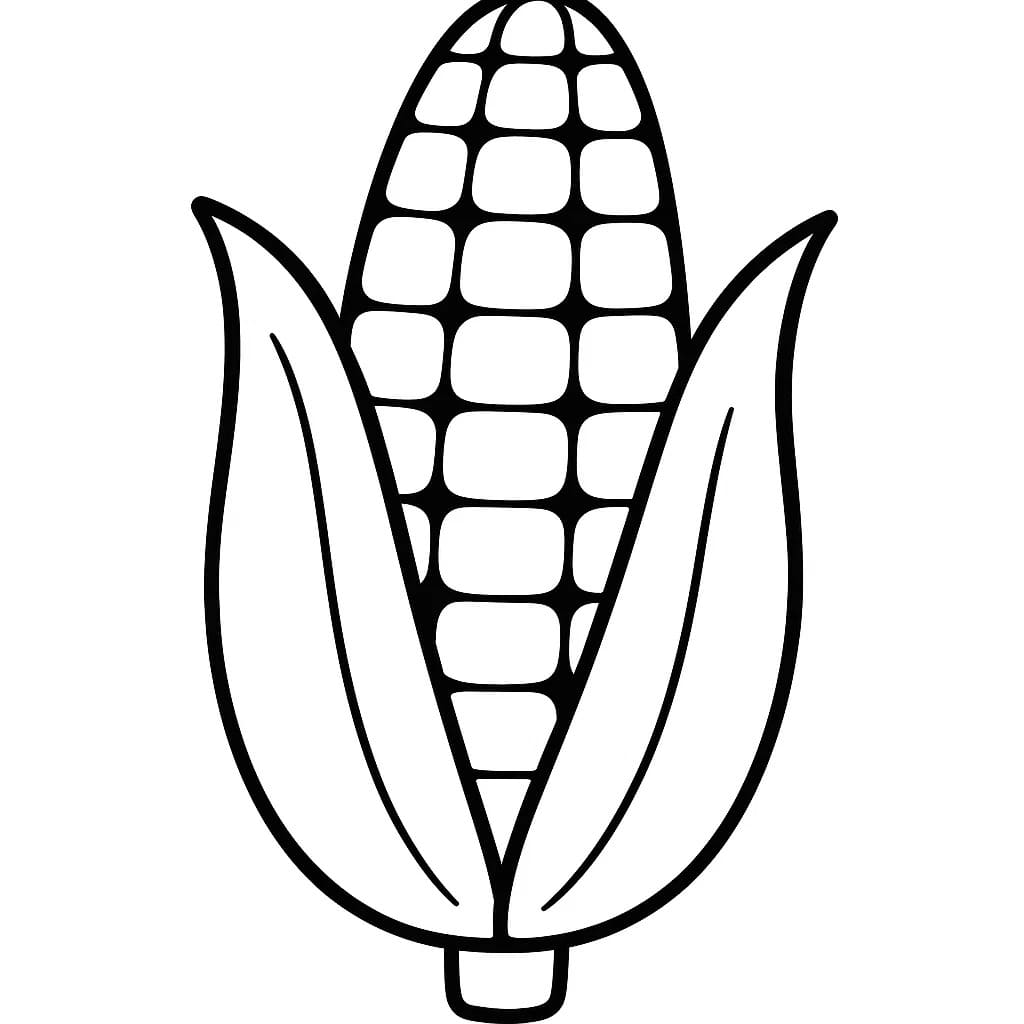Nakreslete Kukuřice zdarma prostý omalovánka