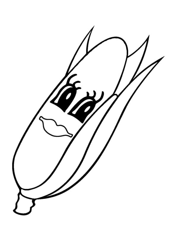 Nakreslete Kukuřice zdarma snadný tisknutelné omalovánka