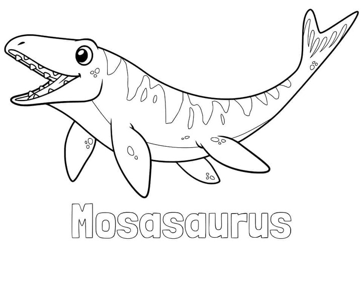 Nakreslete Mosasaurus prostý tisknutelné omalovánka