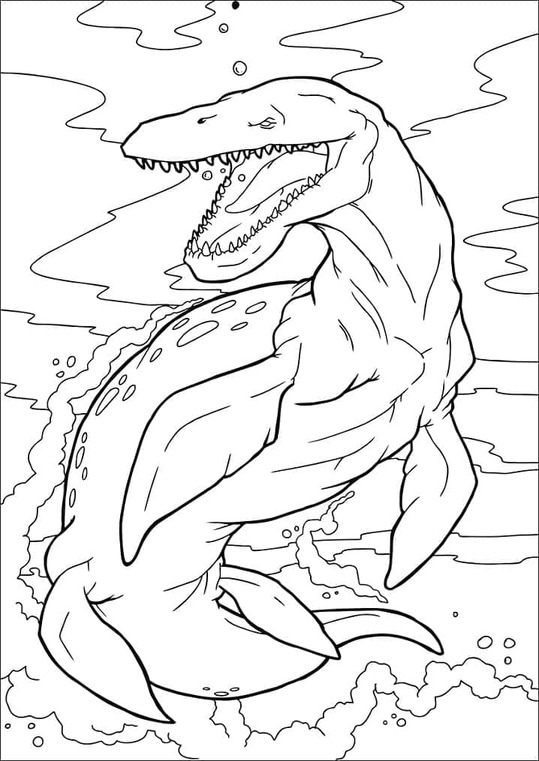 Nakreslete Mosasaurus zdarma snadný omalovánka