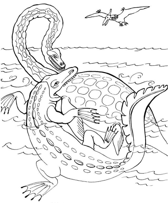 Nakreslete Mosasaurus zdarma omalovánka