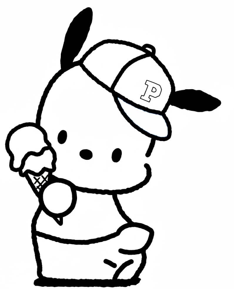 Nakreslete Pochacco k vytisknutí zdarma omalovánka