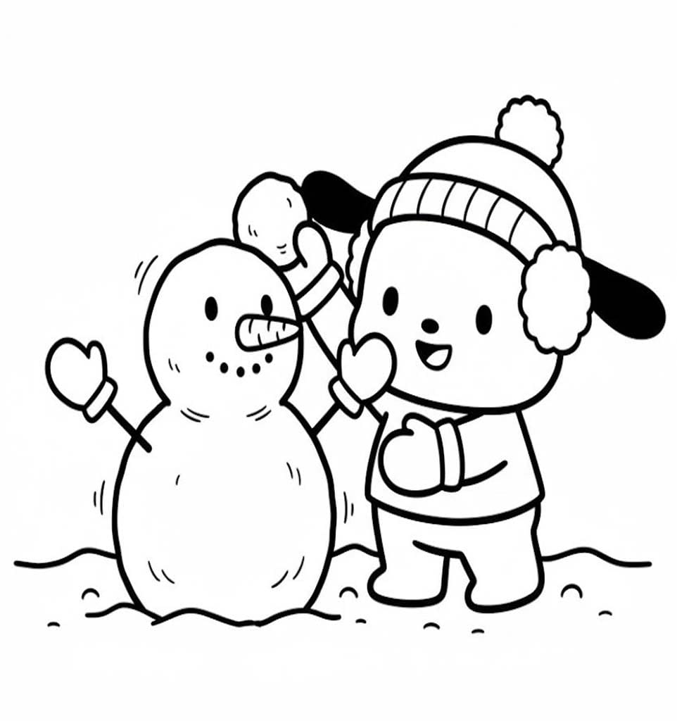 Nakreslete Pochacco k vytisknutí omalovánka