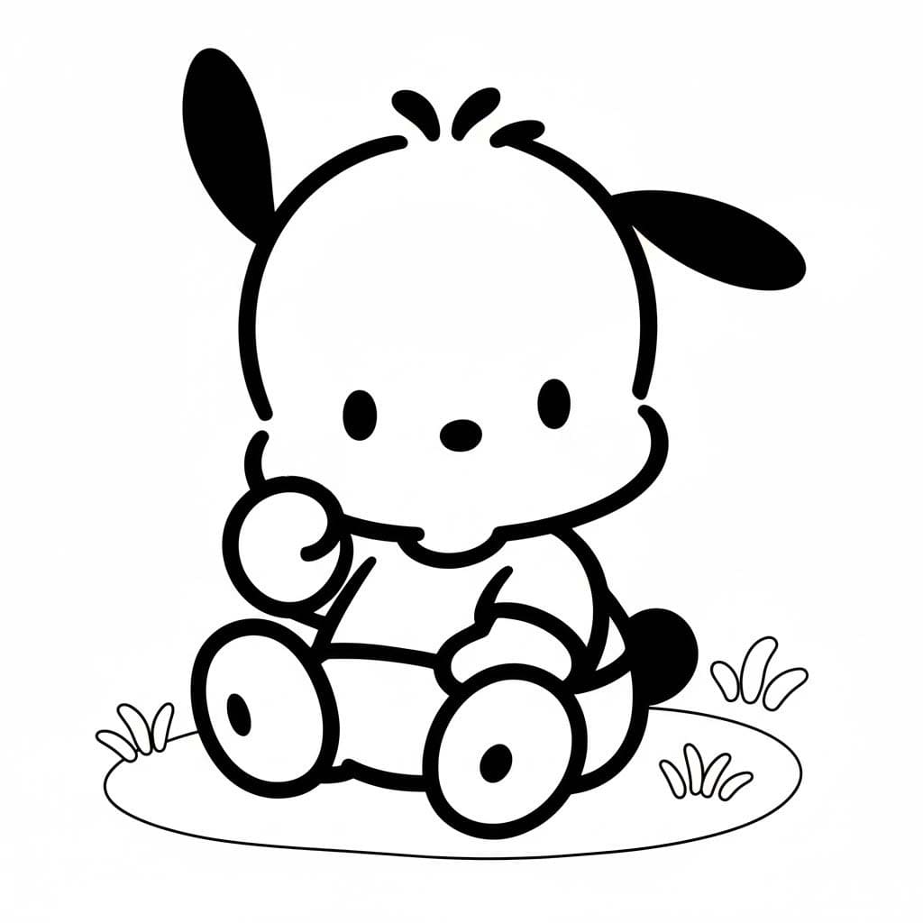Nakreslete Pochacco pro děti omalovánka