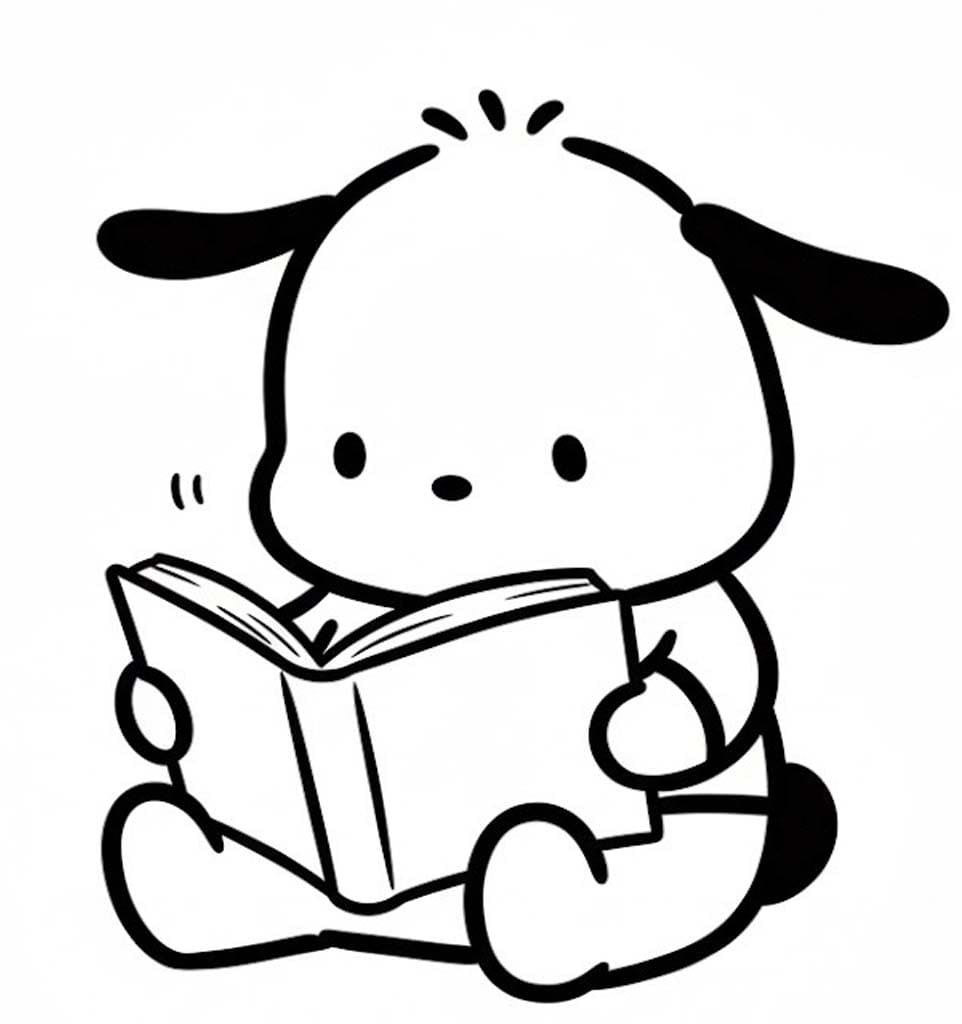 Nakreslete Pochacco prostý tisknutelné omalovánka