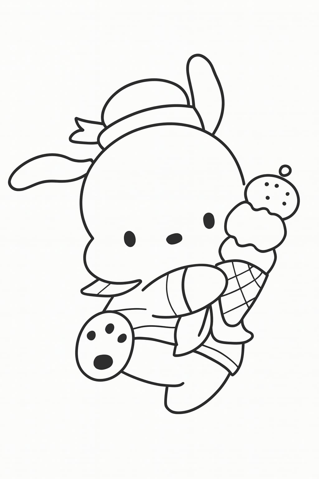 Nakreslete Pochacco snadný omalovánka