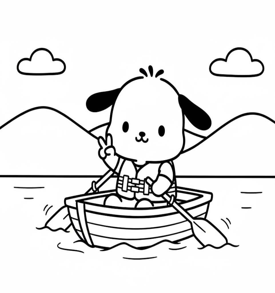 Nakreslete Pochacco základní tisknutelné omalovánka