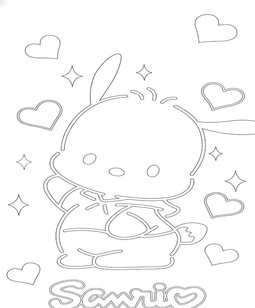 Nakreslete Pochacco zdarma snadný omalovánka