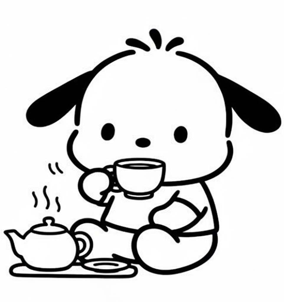 Nakreslete Pochacco zdarma základní omalovánka