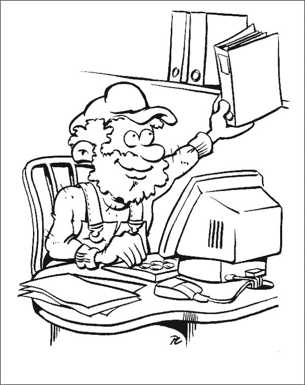 Nakreslete Počítač pro děti omalovánka