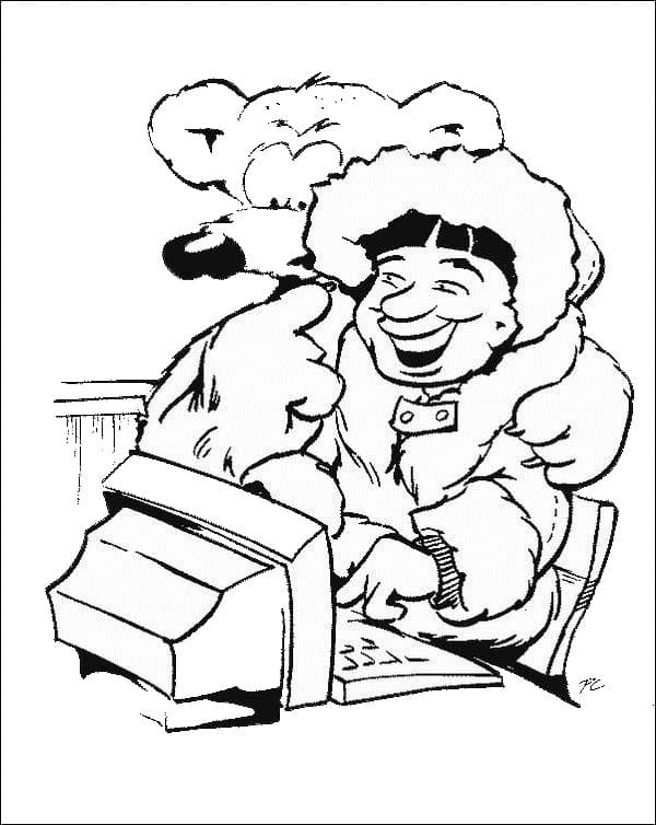 Nakreslete Počítač prostý tisknutelné omalovánka