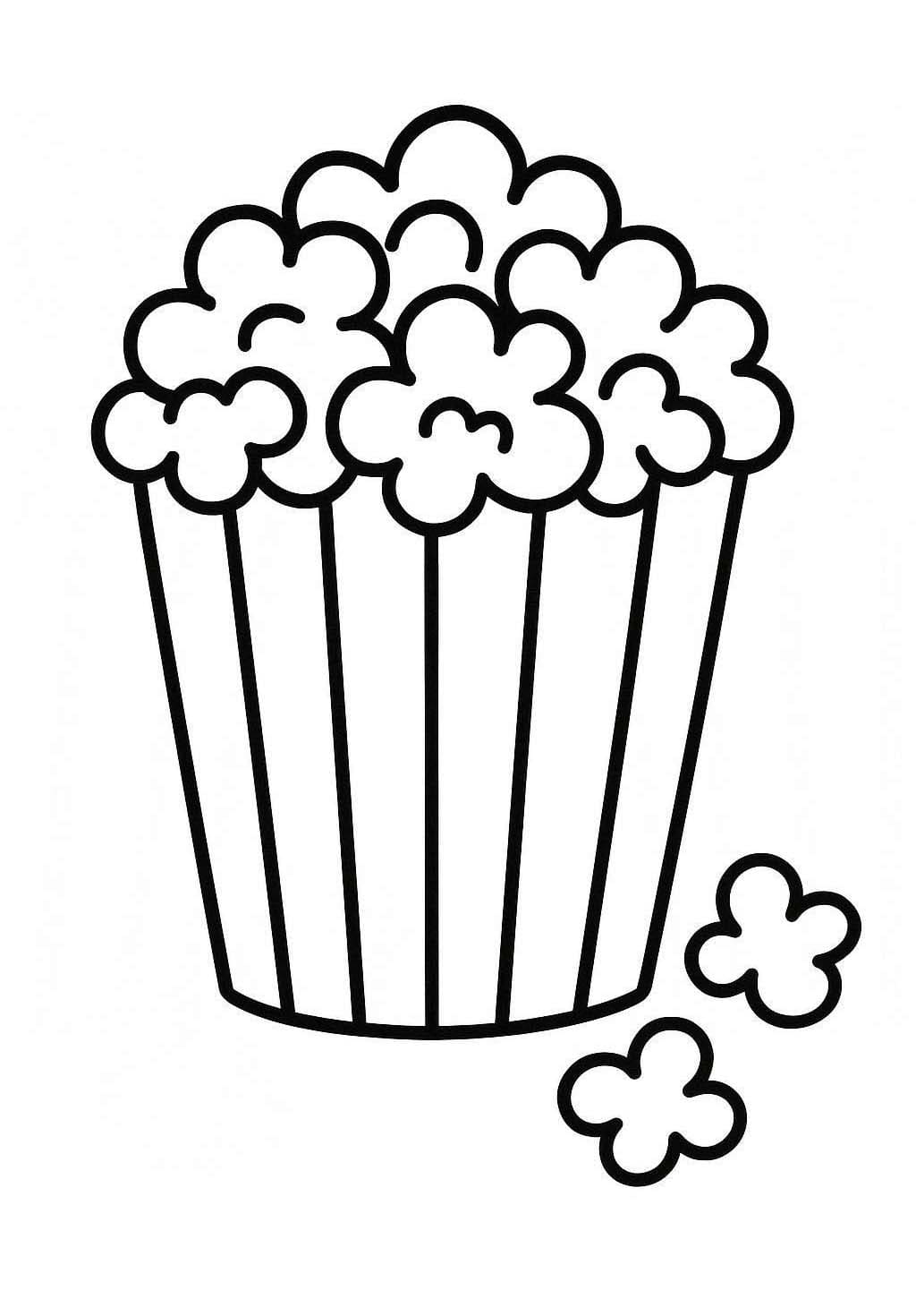 Nakreslete Popcorn pro děti omalovánka