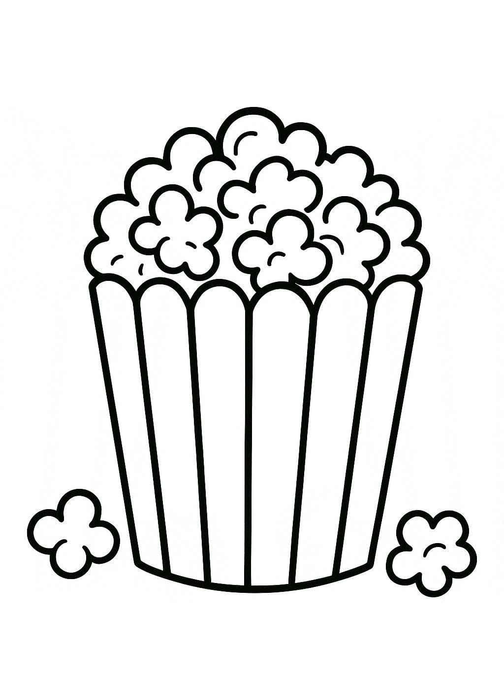 Nakreslete Popcorn tisknutelné omalovánka