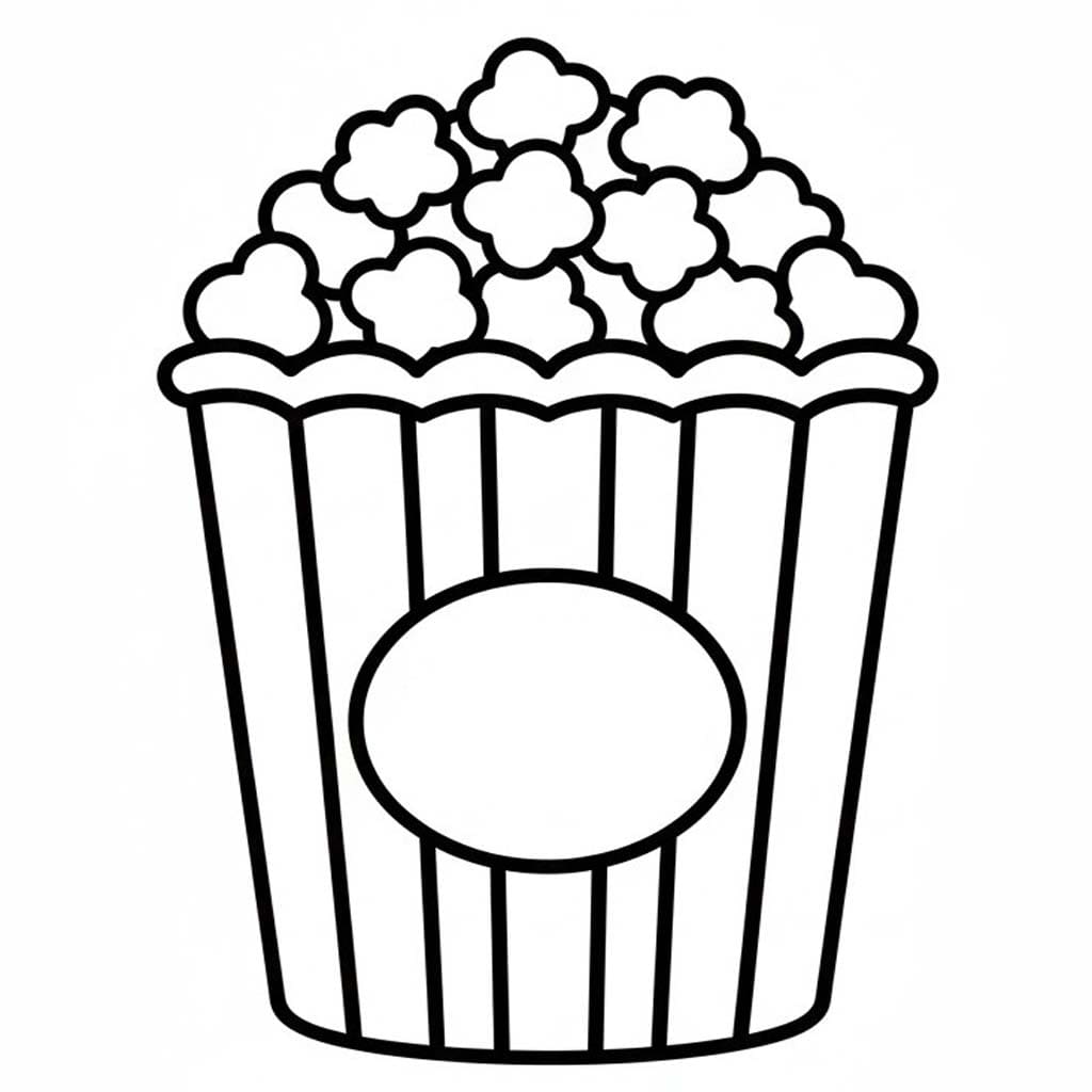 Nakreslete Popcorn omalovánka
