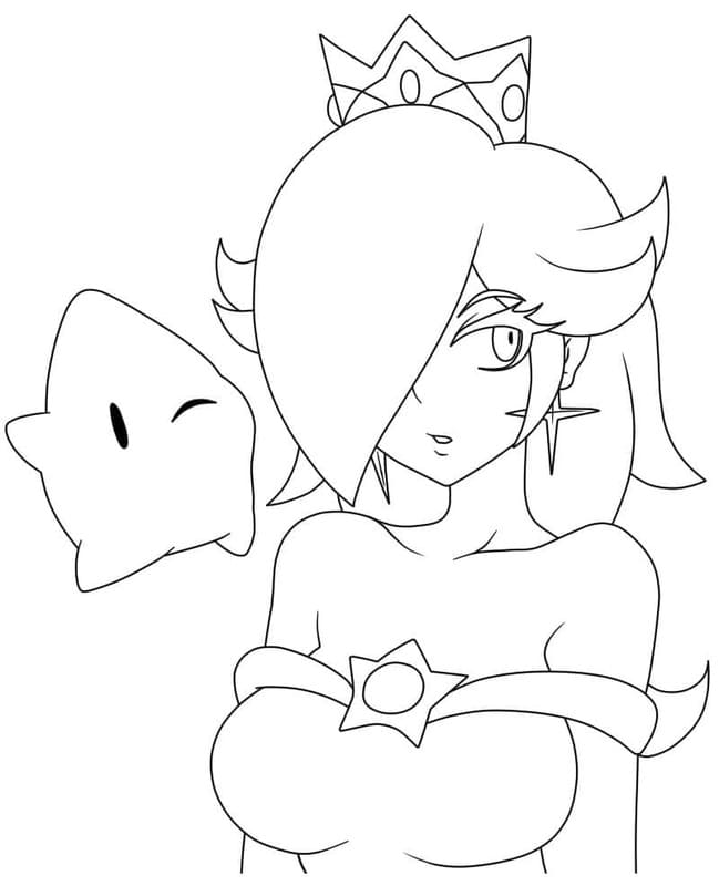 Nakreslete Rosalina prostý tisknutelné omalovánka