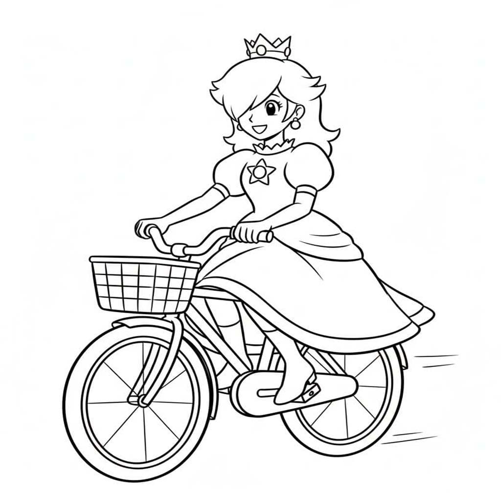 Nakreslete Rosalina snadný tisknutelné omalovánka