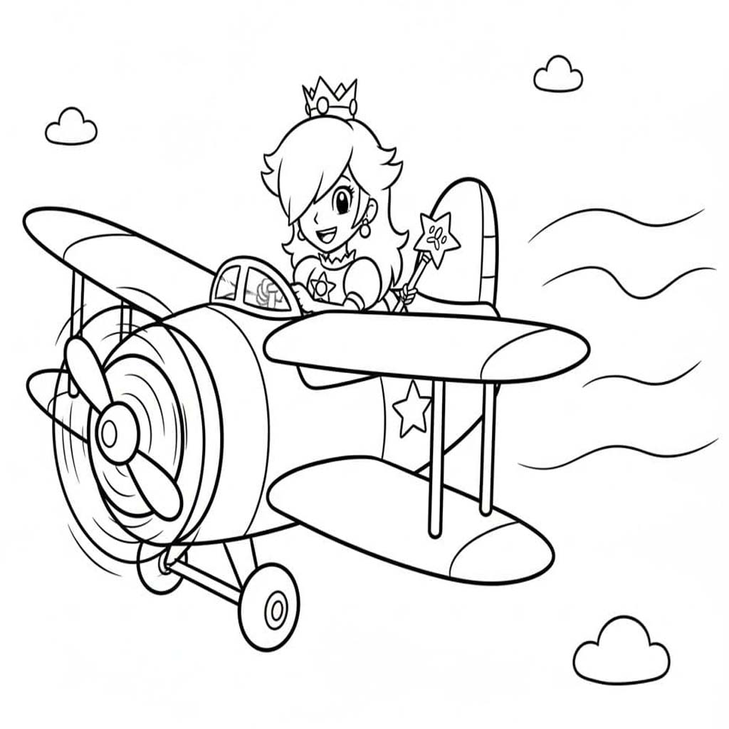 Nakreslete Rosalina základní tisknutelné omalovánka