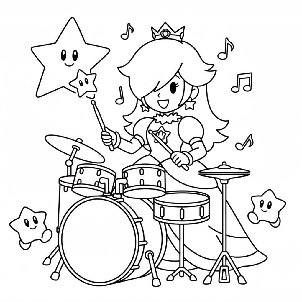 Nakreslete Rosalina zdarma prostý omalovánka