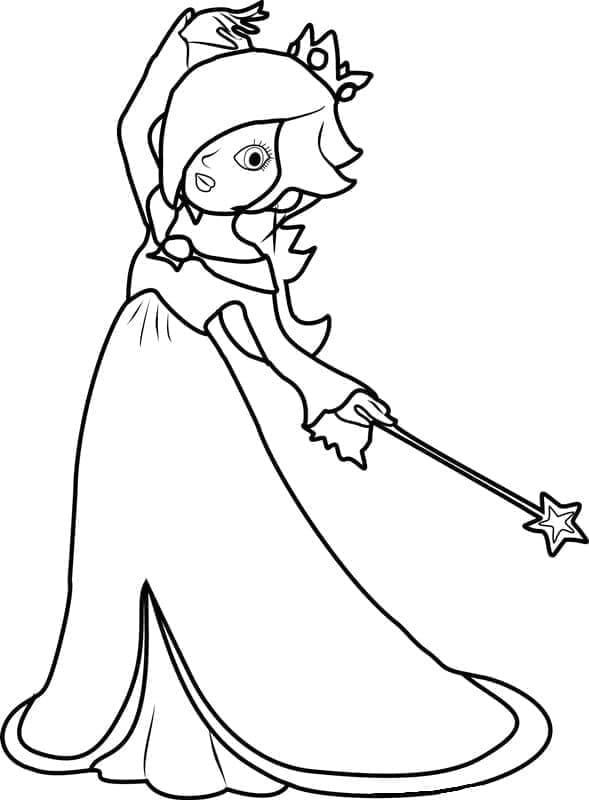 Nakreslete Rosalina zdarma snadný tisknutelné omalovánka