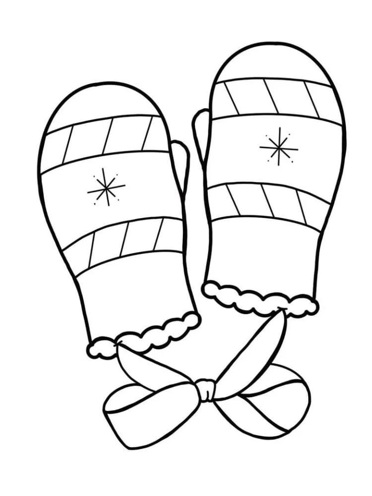 Nakreslete Rukavice k vytisknutí omalovánka