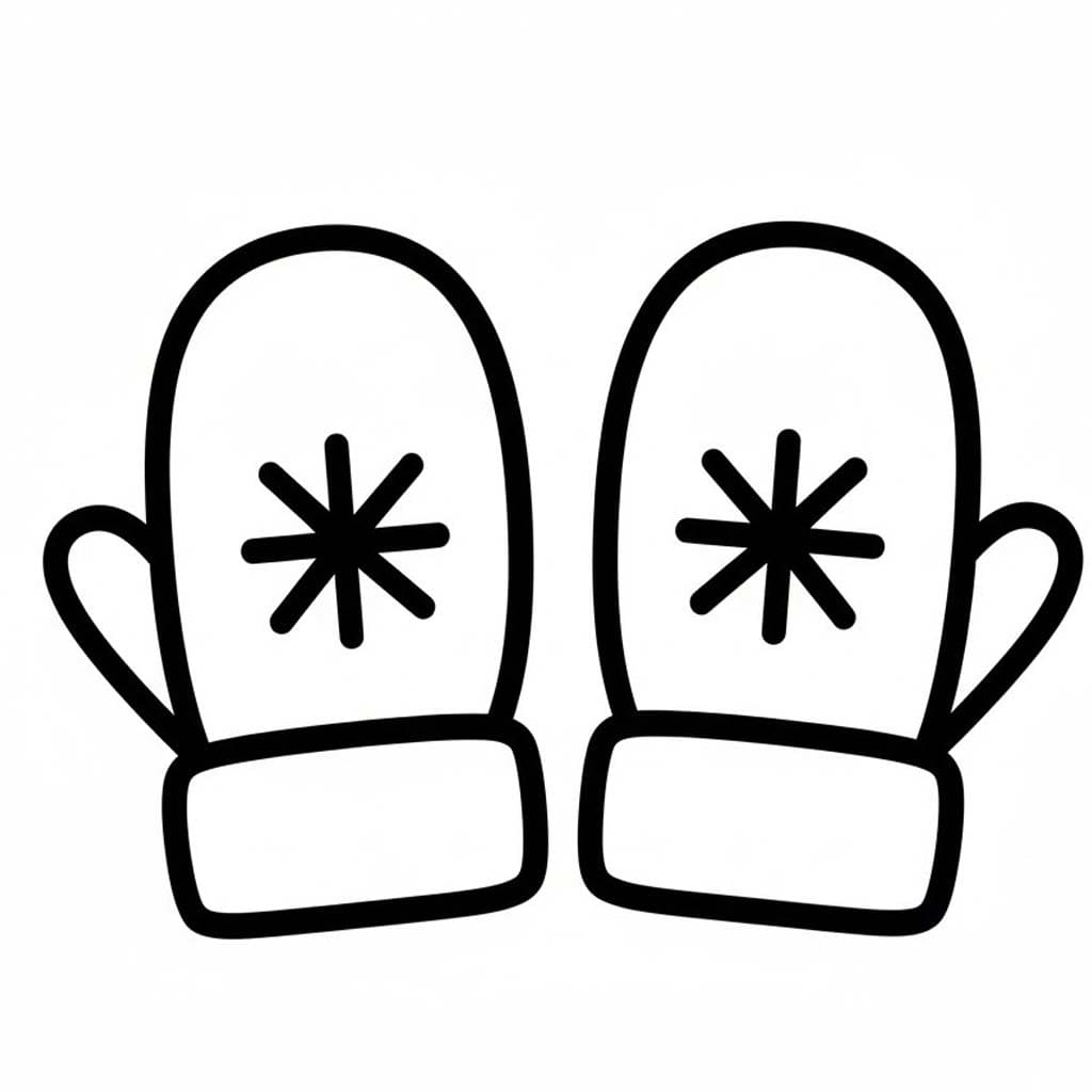 Nakreslete Rukavice tisknutelné omalovánka