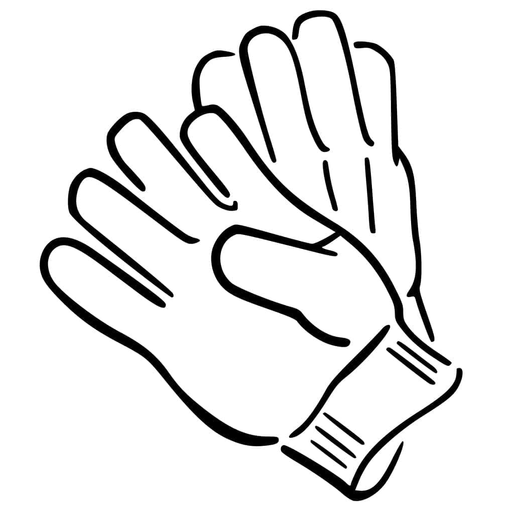 Nakreslete Rukavice základní omalovánka