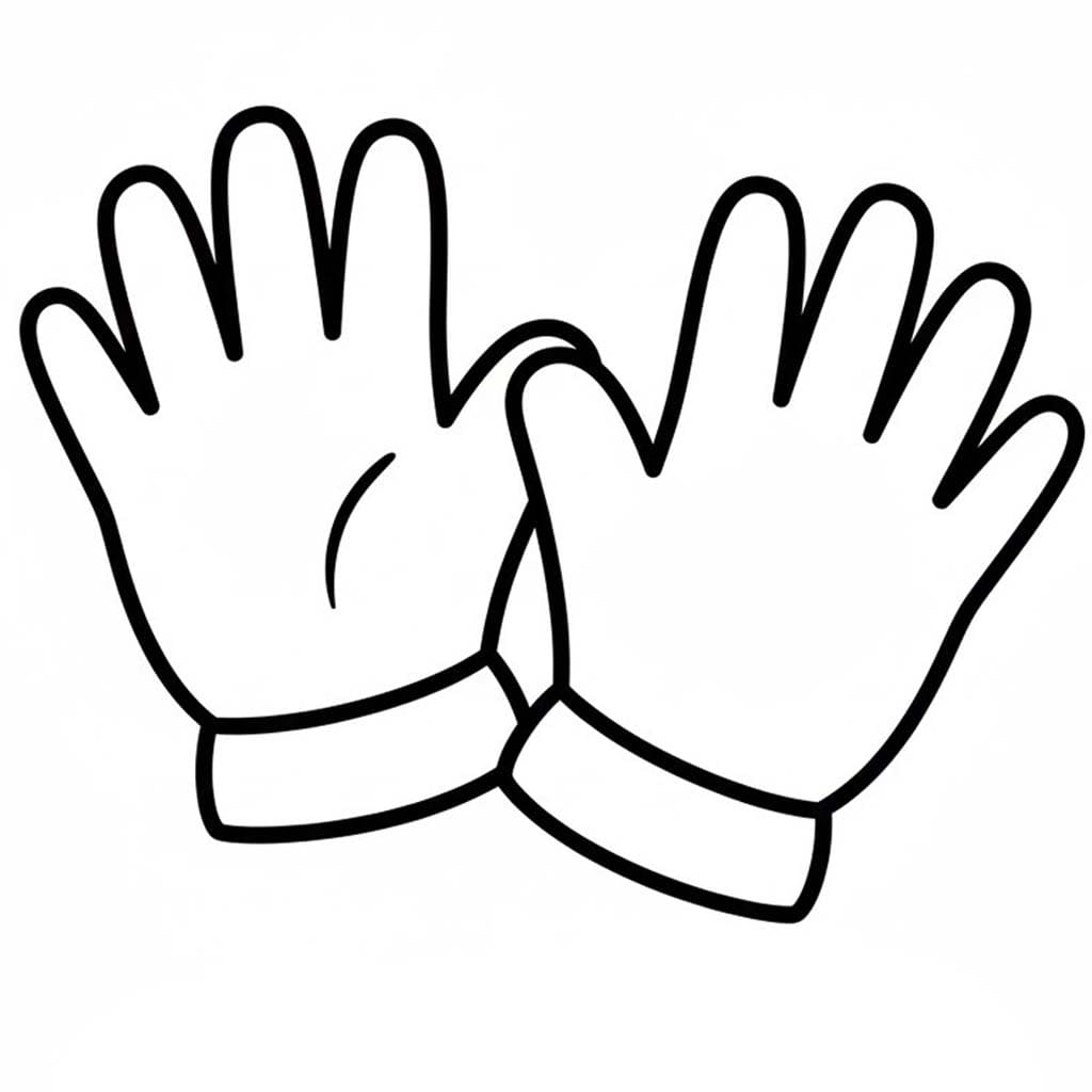 Nakreslete Rukavice zdarma snadný omalovánka