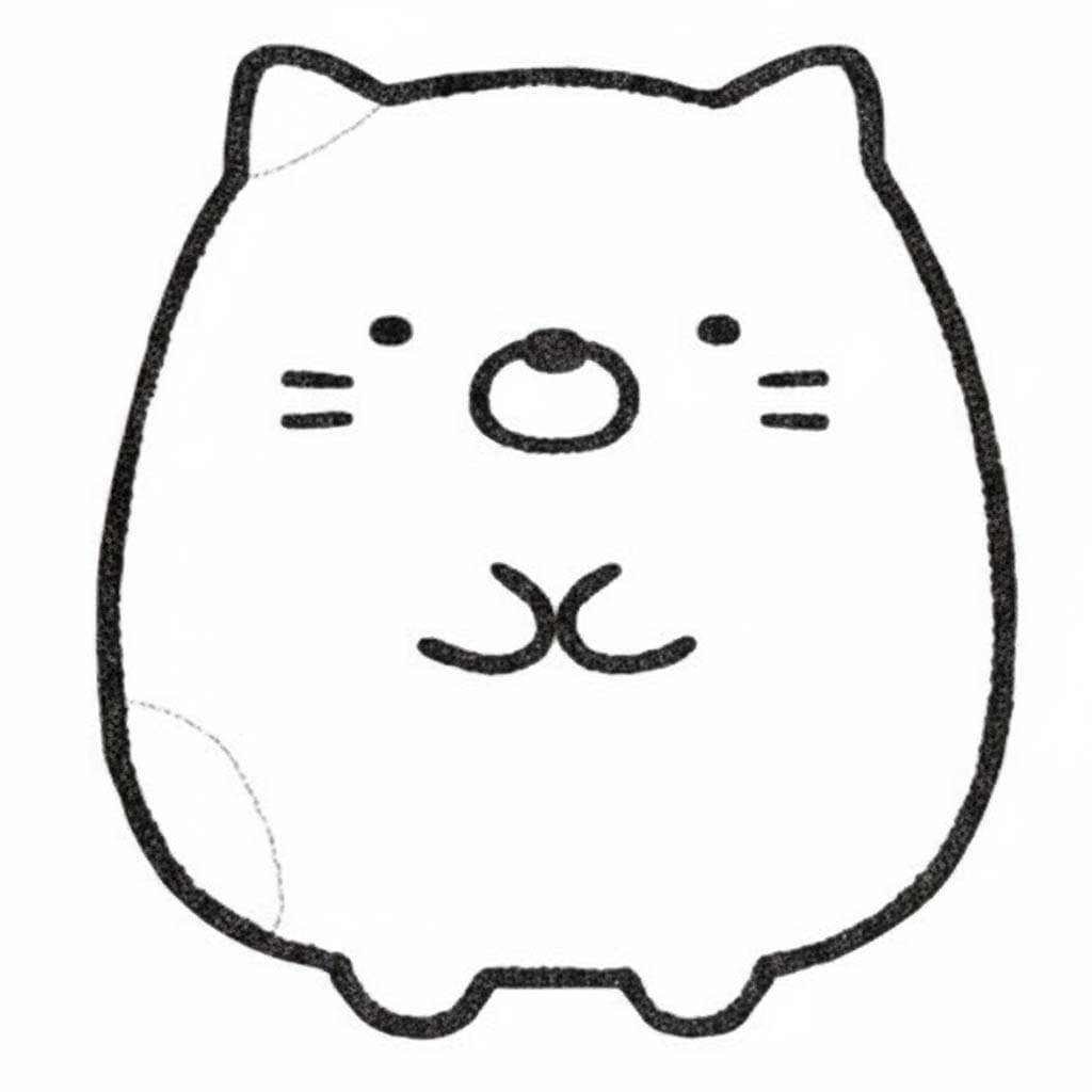 Nakreslete Sumikko Gurashi k vytisknutí omalovánka