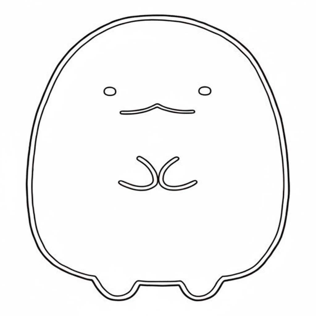 Nakreslete Sumikko Gurashi pro děti omalovánka