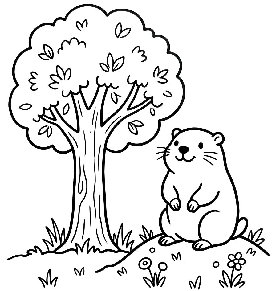 Nakreslete Svišť zdarma prostý omalovánka