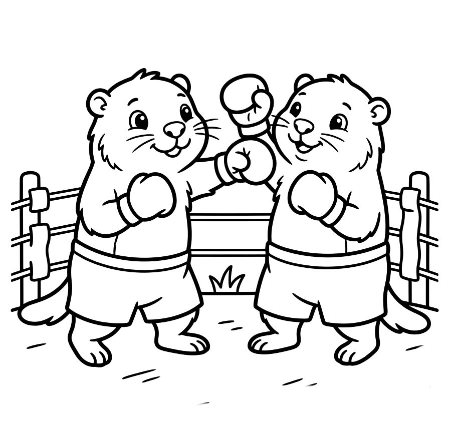 Nakreslete Svišť zdarma snadný tisknutelné omalovánka