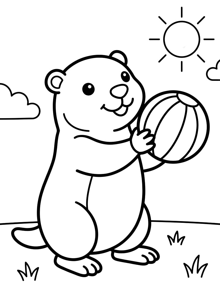 Nakreslete Svišť zdarma základní tisknutelné omalovánka