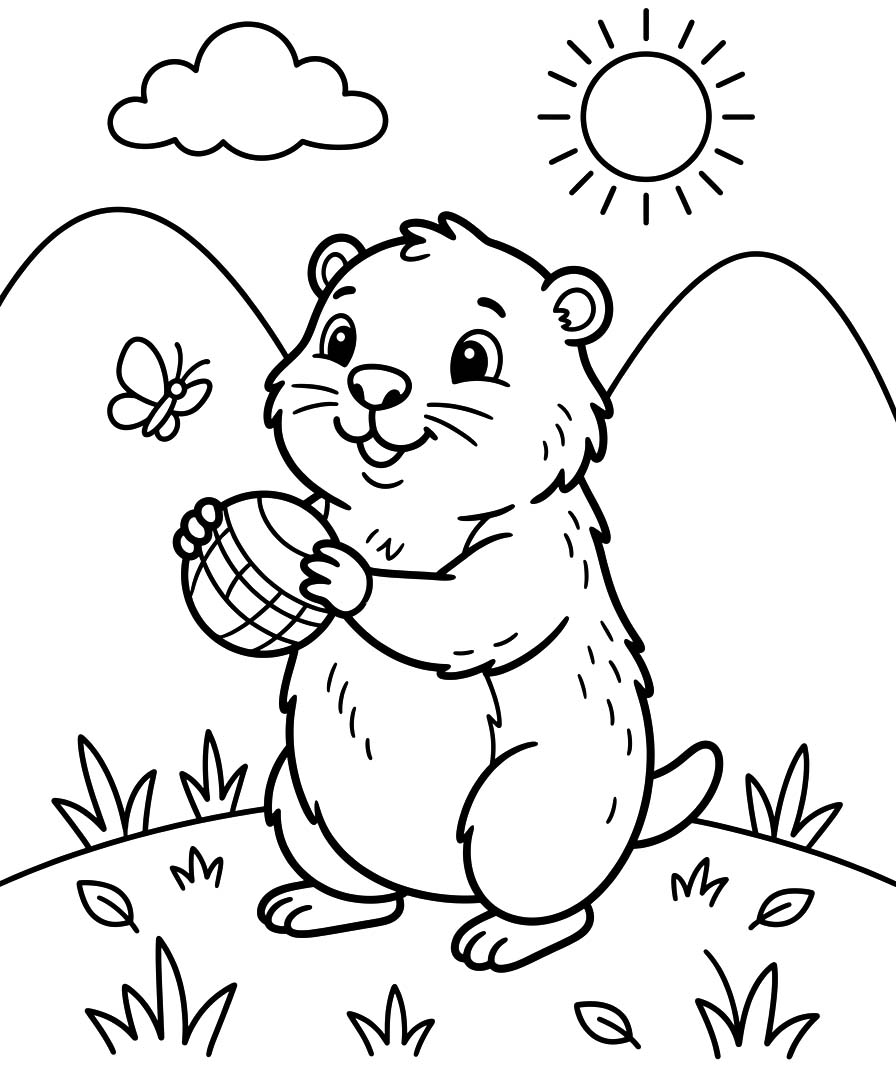 Nakreslete Svišť zdarma základní omalovánka