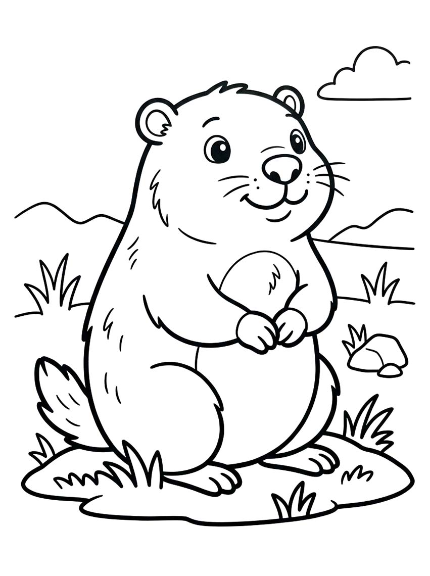 Nakreslete Svišť zdarma omalovánka